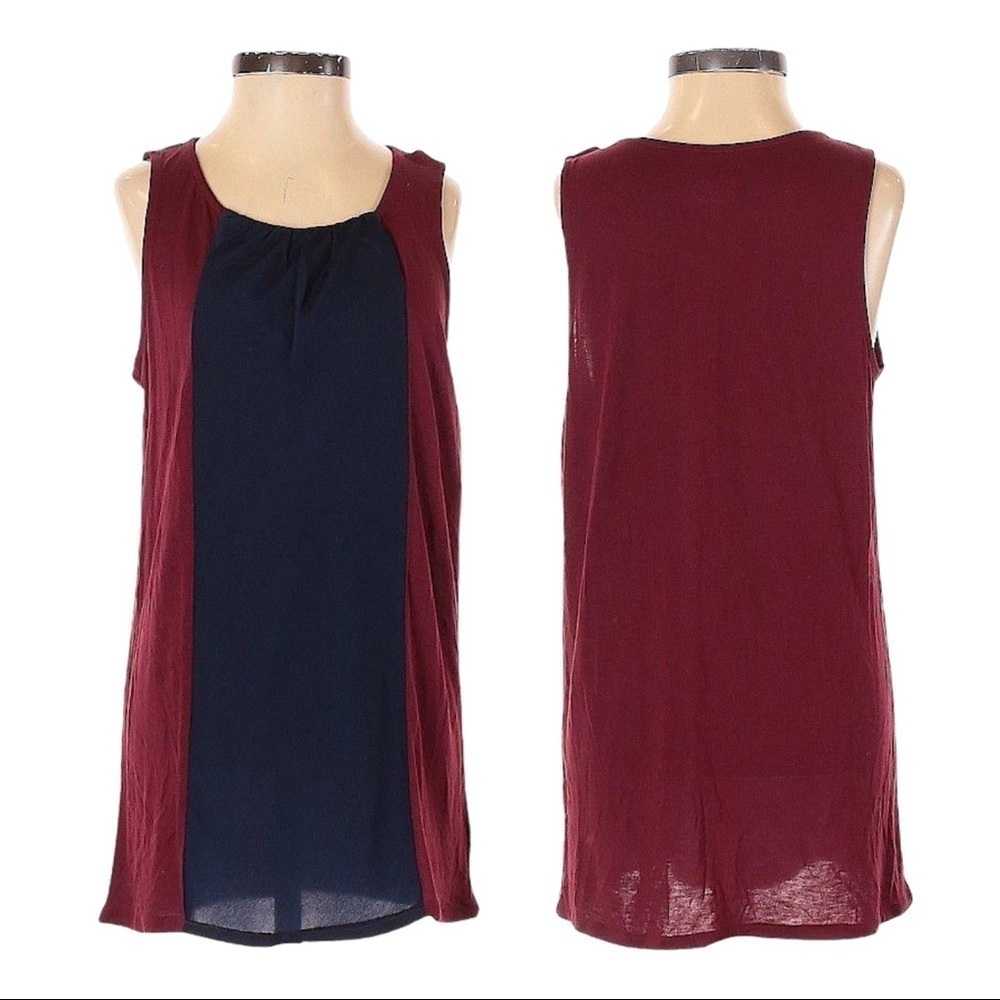 🌺 Merona Color Block Stretchy Sleeveless Knit Tank Top Size XS NWT